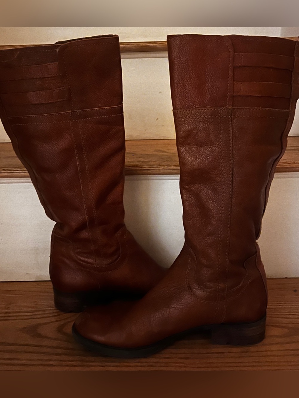 Women Brown Tobacco Tall Leather boots